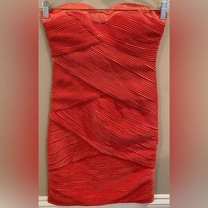 Daisy Coral Strapless Tube Top Mini Short Dress Women's Sz Medium